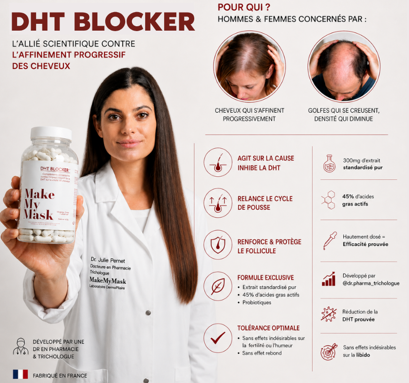 Bloqueador de DHT Anti-caída del cabello hormonal 3 MESES
