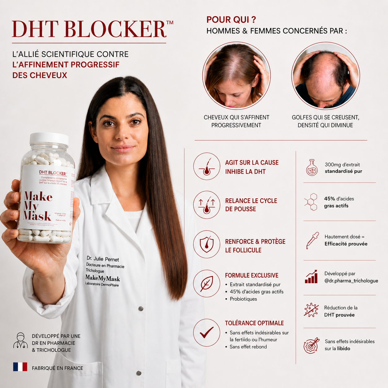 DHT blocker contre alopécie et calvitie 