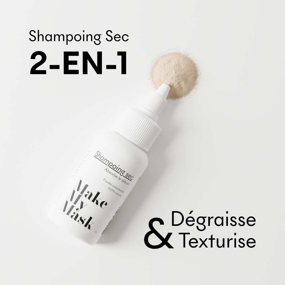 Shampoing sec 2 en 1 dégraisse et texturise