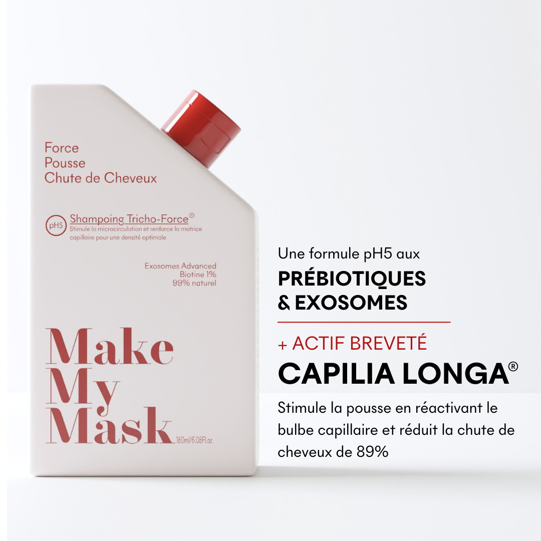 Champú anticaída con tricho-force, exosomas y prebióticos